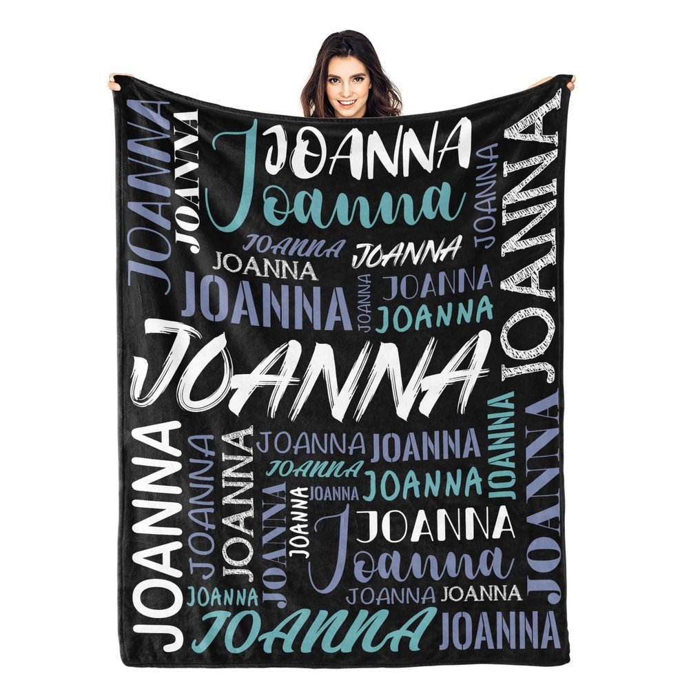 KEEPASSION Custom Name Blanket for Kids Adults, Personalized Blanket with NameCustomized Baby Blanket for Girls Boys, Personalized Birthday for Kids Adult