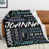 KEEPASSION Custom Name Blanket for Kids Adults, Personalized Blanket with NameCustomized Baby Blanket for Girls Boys, Personalized Birthday for Kids Adult view 2