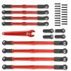 Aluminum Steering Links Turnbuckles tie Rod 5319X 5338R for 1/10 E-Revo E Revo 2.0 D251 RC Car Upgrade Parts(Red) view 1
