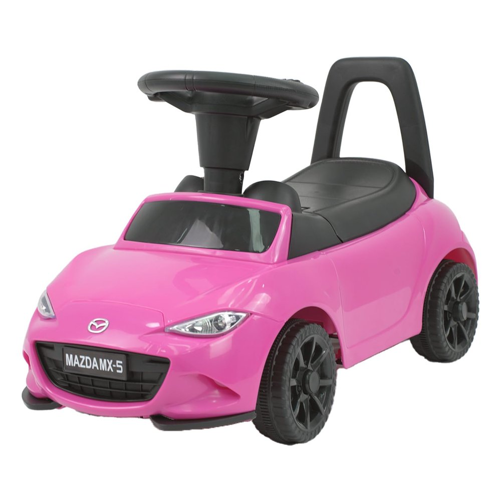 TCARAIWEN Ride On Push Car for Toddlers, Licensed Mazda Push Cars for Kids with Under Seat Storage, Ride On Toy for 18-36 Months, Pink