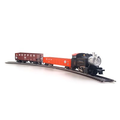 HO Scale 1:87 Electric Train Sets, Black Locomotive Trainset with Remote Control Track Power Pack and Speed Controller Ages 14+
