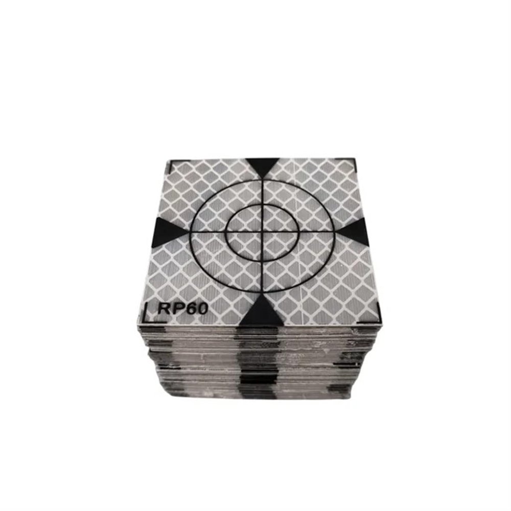 ZHANGGH 50/100pcs Reflector Sheet Reflective Tape Target Total Station Measurement Reflector Target RP60mm(100PCS)
