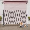 Industrial Expandable Metal Barricade 10.8 Feet Portable Safety Barrier with Casters Retractabl Traffic Fence Mobile Barrier Gate for Construction Site Elevator Outdoor Road (Black) view 3