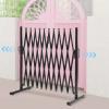 Industrial Expandable Metal Barricade 10.8 Feet Portable Safety Barrier with Casters Retractabl Traffic Fence Mobile Barrier Gate for Construction Site Elevator Outdoor Road (Black) view 4