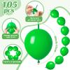105pcs Linking Balloons 6 Inch Green Quick Link Balloons for Photo Shoot Gender Raver Anniversary Bridal Christmas Wall Backdrop Baby Shower Birthday St Patrick Decorations view 2