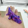 3D Printed Small Crocodile Toys Full Body Joints Movable Indoor Toys Decorative Gifts Desktop Ornaments Gifts for Friends 13cm/5.12in (Gold) view 3
