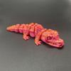 3D Printed Small Crocodile Toys Full Body Joints Movable Indoor Toys Decorative Gifts Desktop Ornaments Gifts for Friends 13cm/5.12in (Gold) view 4