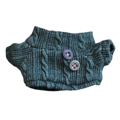 niannyyhouse 10cm-15cm 20cm Plush Doll Clothes Turtleneck Sweater Stuffed Toy Dressup (Green, 10cm-15cm)