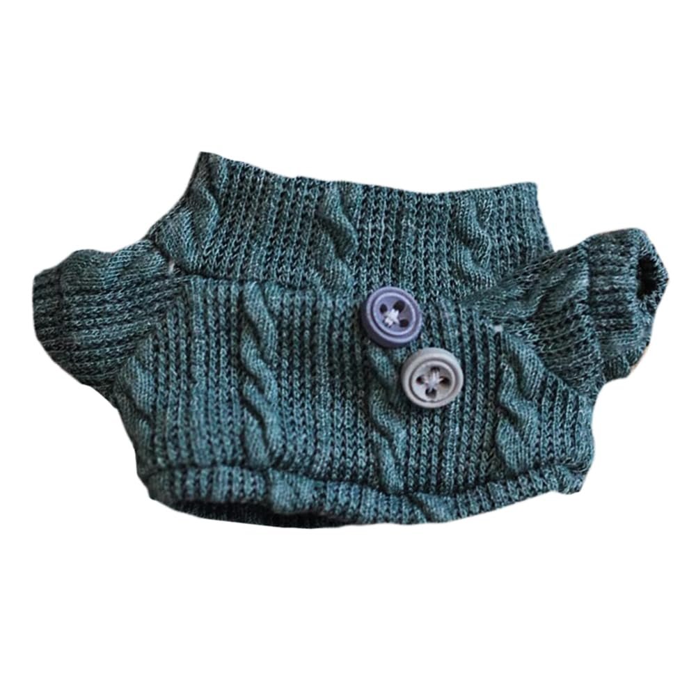 niannyyhouse 10cm-15cm 20cm Plush Doll Clothes Turtleneck Sweater Stuffed Toy Dressup (Green, 10cm-15cm)