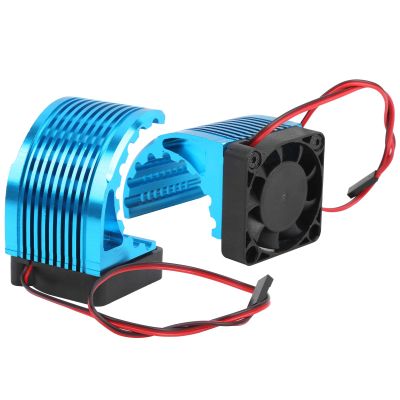 equlup RC Motor Heatsink, 2pcs 42mm/1.7in DC 5V 0.15A Universal Aluminum Alloy Brushless Motor Cooling Fan for Hobbywing4274 7282 1515 RC Car