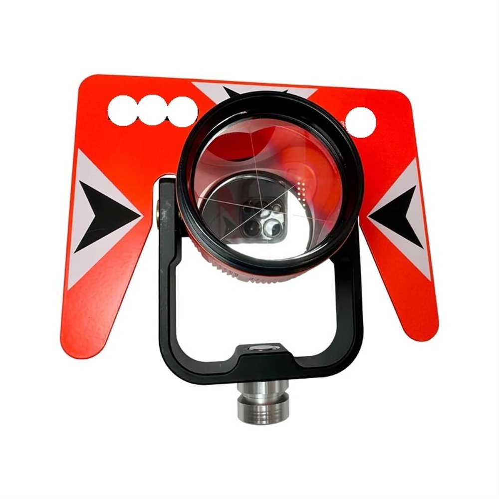 GHZHANG NEW RED SINGLE PRISM FOR TOTAL STATION -30 / 0mm 5/8x11 Female Thread