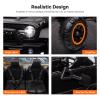 Hipicute 24V 2 Seater Kids Ride On Car, 4 Wheeler Truck Ride On Toys for Big Kids with 5.5MPH Max Speed, Remote Control, Accelerator Pedal, Treaded Tires, Steering Wheel, Music and Story, Black view 2