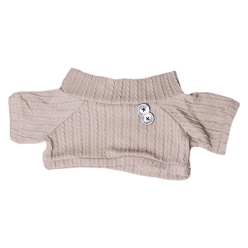 niannyyhouse 40cm Plush Doll Clothes Turtleneck Sweater Stuffed Toy Dressup (Brown)