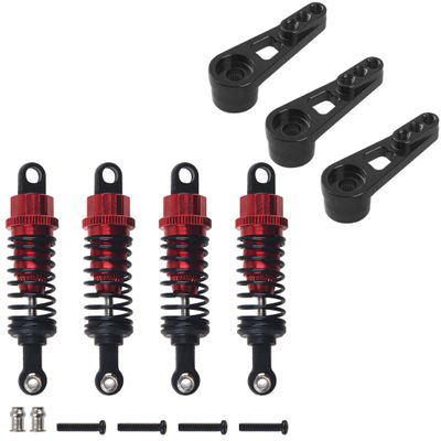 25T Servo Horn Steering Arm & RC Shock Absorber Damper 55mm Shocks Assembled