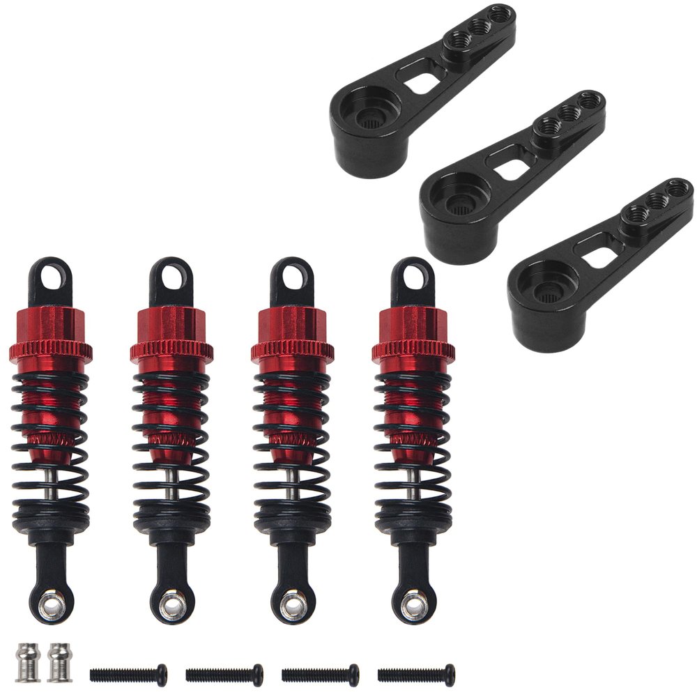 25T Servo Horn Steering Arm & RC Shock Absorber Damper 55mm Shocks Assembled