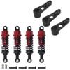 25T Servo Horn Steering Arm & RC Shock Absorber Damper 55mm Shocks Assembled view 1