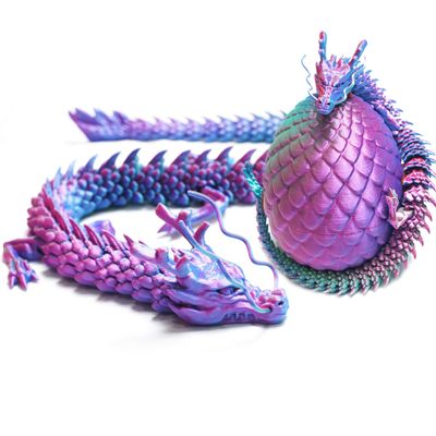 3PCS/Set 3D Printed Dragon Egg Model,Dragon Baby Within Egg,Flexible Animals Toy Statue,Movable Joints,Home Office Decor,Interesting Toys,Festival Gifts toco,Fidget Toys, Executive Desk Animals Toyv