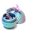 3PCS/Set 3D Printed Dragon Egg Model,Dragon Baby Within Egg,Flexible Animals Toy Statue,Movable Joints,Home Office Decor,Interesting Toys,Festival Gifts toco,Fidget Toys, Executive Desk Animals Toyv view 2