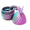 3PCS/Set 3D Printed Dragon Egg Model,Dragon Baby Within Egg,Flexible Animals Toy Statue,Movable Joints,Home Office Decor,Interesting Toys,Festival Gifts toco,Fidget Toys, Executive Desk Animals Toyv view 3