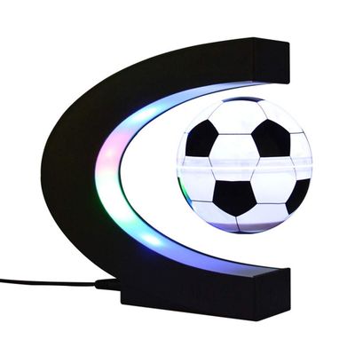 3UOOWWFA Magnetic Levitation Floating Globe, World Globe C-Shaped Magnetic Levitation Ornaments Suspended Luminous Football Creative Luminous Gift