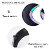 3UOOWWFA Geographical Globe, Floating Globe with LED Light C-Shaped Magnetic Levitation Colorful LED Light Educational Gift Tool Home Office Desk Decoration, Gold view 3