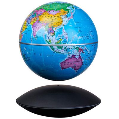 3UOOWWFA Magnetic Levitation Floating Globe, World Globe Floating Globe with Stand Magnetic Levitation Globe 6 Inch Colorful LED Light Kids Educational Tool Home Desk Decor
