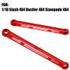 hopsupRC Aluminum Chassis Links Upgrade Parts for 1/10 Slash,Rustler,Stampede 4X4,Alloy Non-Adjustable Front&Rear Suspension Links Hops Up, Replaces 3641,4PCS,Red view 2