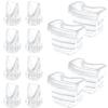 12 Pack 8pcs Duckbill Valves and 4pcs Diaphragm Compatible with MomMed S21/S18,TSRETE S21, MISSAA S18/S21,Mumgaroo S21,NICEGREEN Life S21 Wearable Breast Pump Parts, S21 Bresat Pump Replacement Parts view 1