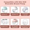 12 Pack 8pcs Duckbill Valves and 4pcs Diaphragm Compatible with MomMed S21/S18,TSRETE S21, MISSAA S18/S21,Mumgaroo S21,NICEGREEN Life S21 Wearable Breast Pump Parts, S21 Bresat Pump Replacement Parts view 2