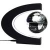 3UOOWWFA Geographical Globe, Magnetic Levitation Globe, C-Shaped 3 Inch Globe, Creative Gift Magnetic Suspension Decoration Display Stand, Silver view 1