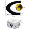 3UOOWWFA Geographical Globe, Magnetic Levitation Globe, C-Shaped 3 Inch Globe, Creative Gift Magnetic Suspension Decoration Display Stand, Silver view 4