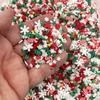 Candy Cane Crunch, Fake Christmas Holiday Polymer Clay Sprinkle Mix, Resin Shaker Fake Sprinkle Mix for Slime Decoden Jimmies - Non Edible (Red White and Green, 30 gram bag) view 2