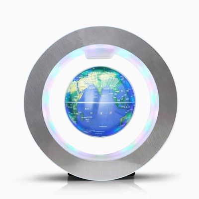 3UOOWWFA Geographical Globe, Magnetic Levitation Floating World Map Globe - 6 Inch O-Shaped Colorful LED Light Educational Gift Tool Home Office Desk Decoration, Gold - 6 Inch