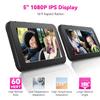 Baby Car Camera for 2 Kids 1080P Split-Screen Monitor Dual Cam Rear-Facing Cameras IR Night Vision 360 Rotatable Backseat Screen, Car Seat Mirror Alternative (2 Cameras with 5'' monirtor) view 2