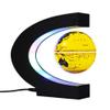 3UOOWWFA Geographical Globe, C-Shaped Magnetic Levitation Globe-4 Inch, Colorful LED Light Globe, High-end Birthday Gift, Creative Home Decoration, Blue view 2