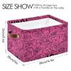STAYTOP Kiss Me Seamless Pattern Large Storage Basket Collapsible Storage Bins Waterproof Laundry Basket with Handle,Used for Home Closets, Offices, Bedrooms 2PCS view 3