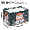 STAYTOP Merry Christmas Lovely Snowman Large Storage Basket Collapsible Storage Bins Waterproof Laundry Basket with Handle,Used for Home Closets, Offices, Bedrooms 2PCS view 3