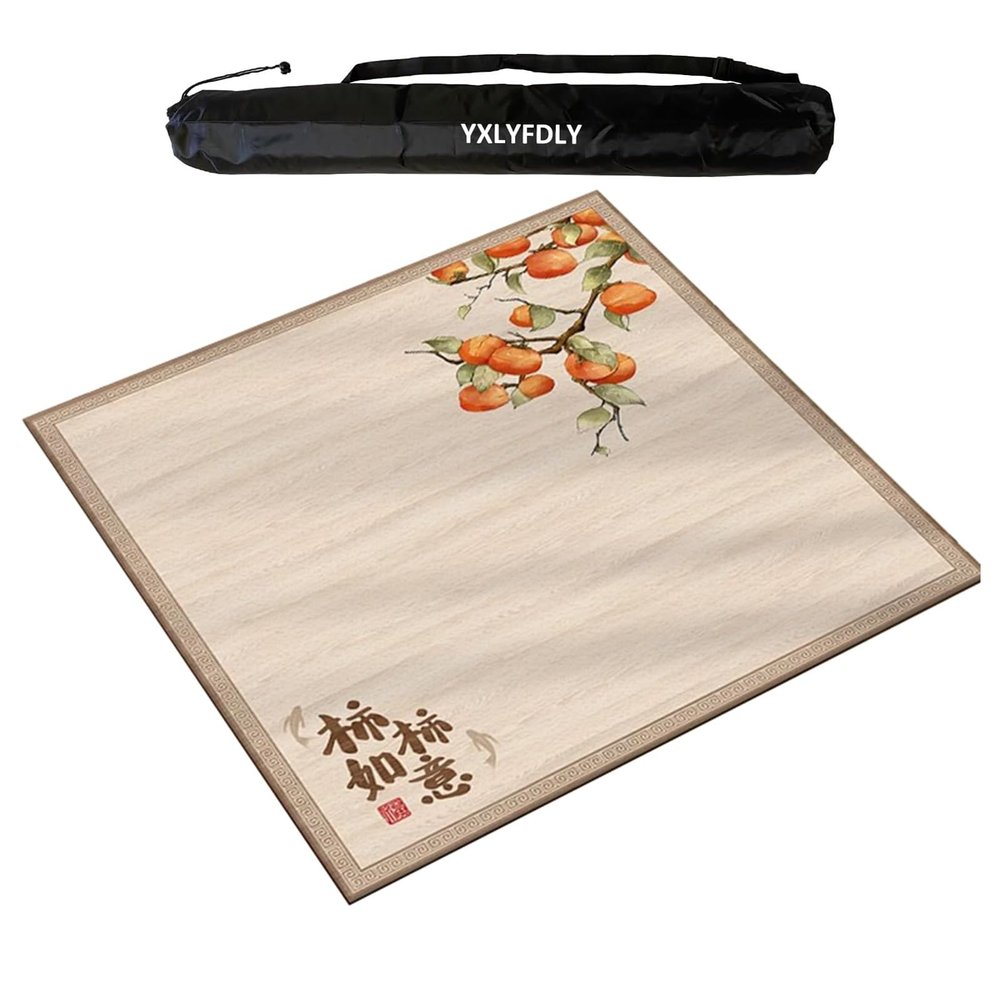 Square Mahjong Mat with Rubber Backing, Thick Anti Slip Tablecloth, Table Mat for Mahjong, Paigow, Poker, Card and Board Games(80 cm/31.49 in)