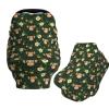 Muishi Monkey Flowers and Dots Baby Car Seat Covers Carseat Canopy Soft Infant Stroller Cover Nursing Breastfeeding Covers for Girls Boys Newborn view 1