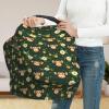 Muishi Monkey Flowers and Dots Baby Car Seat Covers Carseat Canopy Soft Infant Stroller Cover Nursing Breastfeeding Covers for Girls Boys Newborn view 4