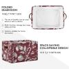 STAYTOP Christmas Balls and Holly Leaves (2) Large Storage Basket Collapsible Storage Bins Waterproof Laundry Basket with Handle,Used for Home Closets, Offices, Bedrooms 2PCS view 2