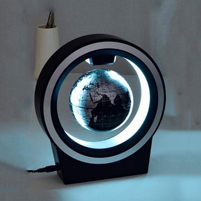 3UOOWWFA Floating Globe Sphere Map Blue Earth O-Shaped LED Light Globe Magnetic Levitation Gravity Creative Gift Office Living Room Decoration 5.9 Inch