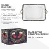STAYTOP Watercolor Beautiful Christmas Wreath Large Storage Basket Collapsible Storage Bins Waterproof Laundry Basket with Handle,Used for Home Closets, Offices, Bedrooms 1PCS view 2