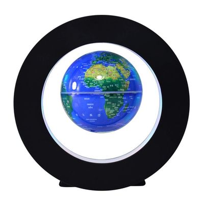 3UOOWWFA Geographical Globe, Floating Globe World Map with LED Light for Kids Educational Gift Home Office Desk Decoration (Multicolor), Golden Colorful Lights