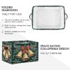 STAYTOP Christmas Golden Bells with Red Bows Large Storage Basket Collapsible Storage Bins Waterproof Laundry Basket with Handle,Used for Home Closets, Offices, Bedrooms 1PCS view 2