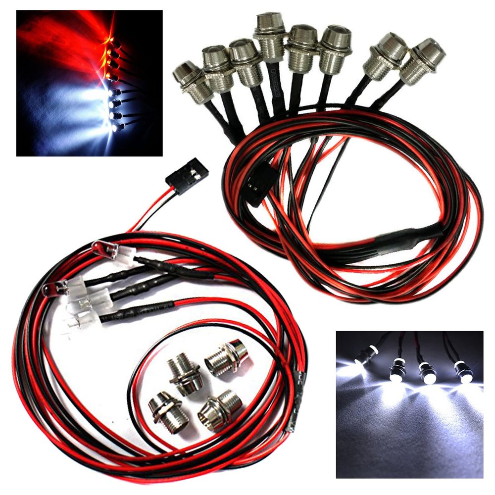 4Leds LED Light Headlights Taillight Kit Accessories & 8Leds LED Light Headlights Taillight Kit Accessories