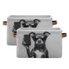 STAYTOP Cool Dog Large Storage Basket Collapsible Storage Bins Waterproof Laundry Basket with Handle,Used for Home Closets, Offices, Bedrooms 2PCS view 1