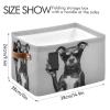 STAYTOP Cool Dog Large Storage Basket Collapsible Storage Bins Waterproof Laundry Basket with Handle,Used for Home Closets, Offices, Bedrooms 2PCS view 3