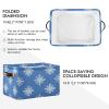 STAYTOP Beautiful Christmas Snowflakes Large Storage Basket Collapsible Storage Bins Waterproof Laundry Basket with Handle,Used for Home Closets, Offices, Bedrooms 1PCS view 2