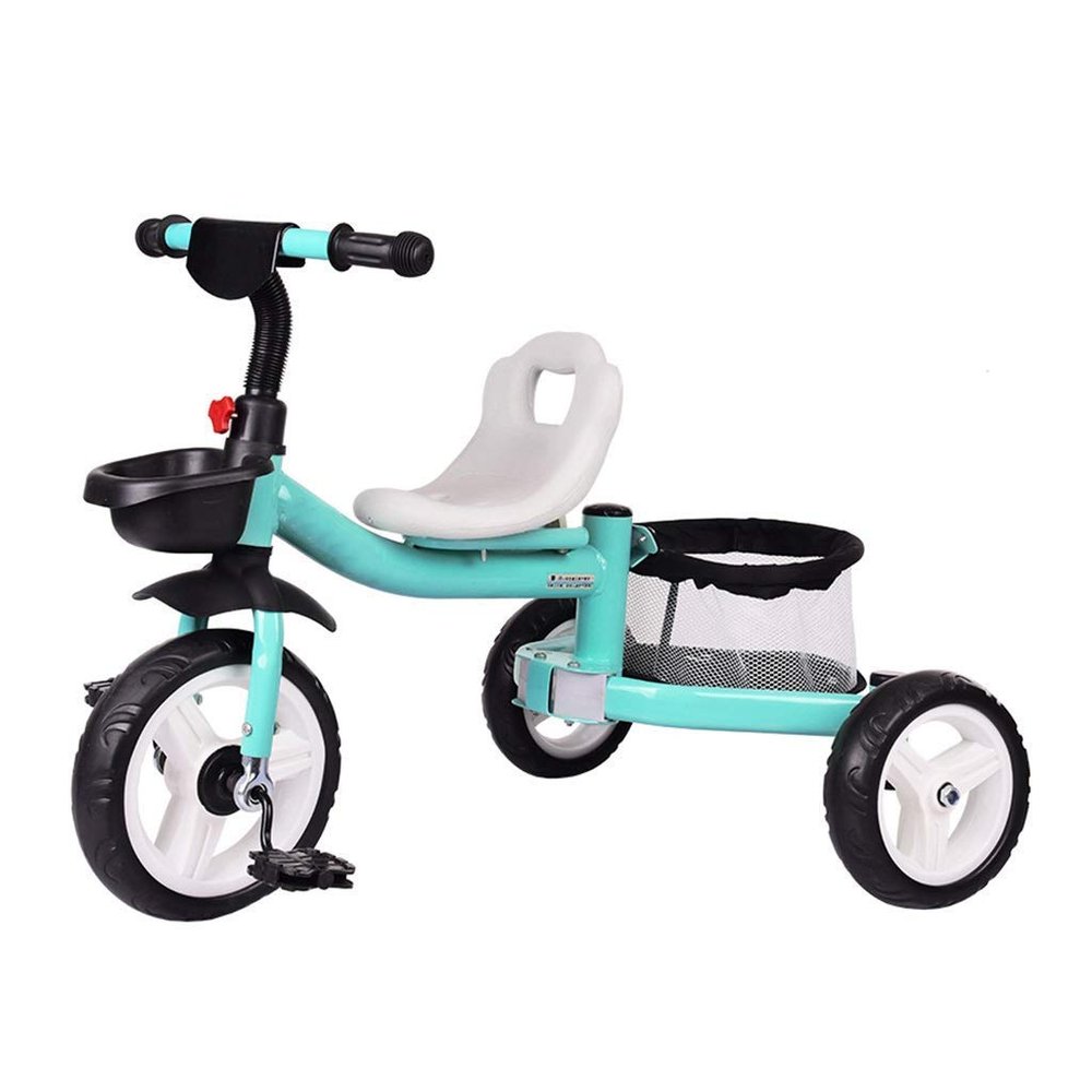 3UOOWWFA Tricycle Trikid Outdoor Blue Trike, Beginner 3 in 1 Pink Tricycle 3 Modes, 3-8 Years Old Boys Girls Tricycle Green, with Rear Basket (Color: Blue)